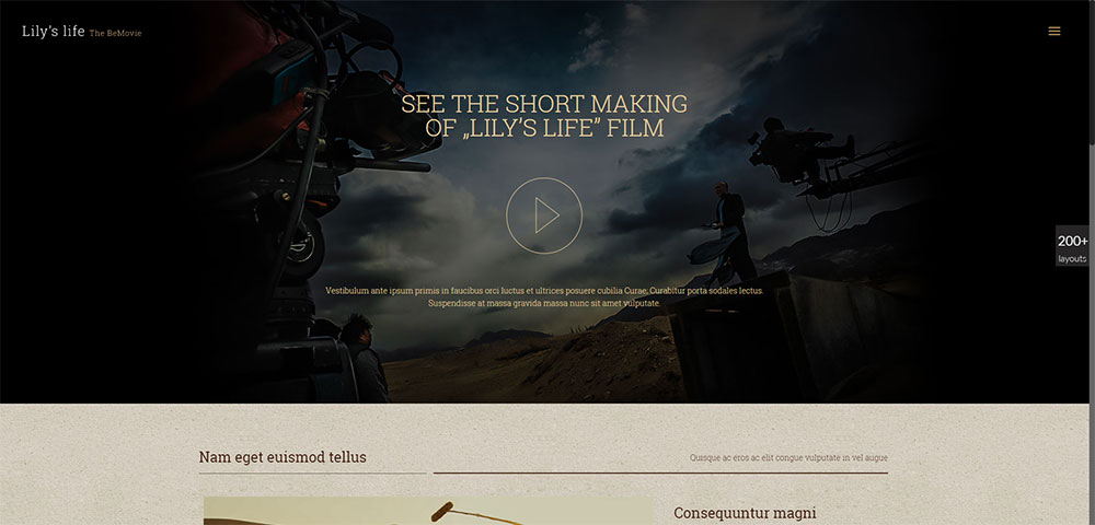movie_making-of_ Movie Website Design – Check Out This Pre-Built Awesomeness