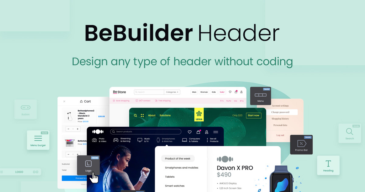 Menu Wp Header Examples Header & Mega Menu Builder for WordPress