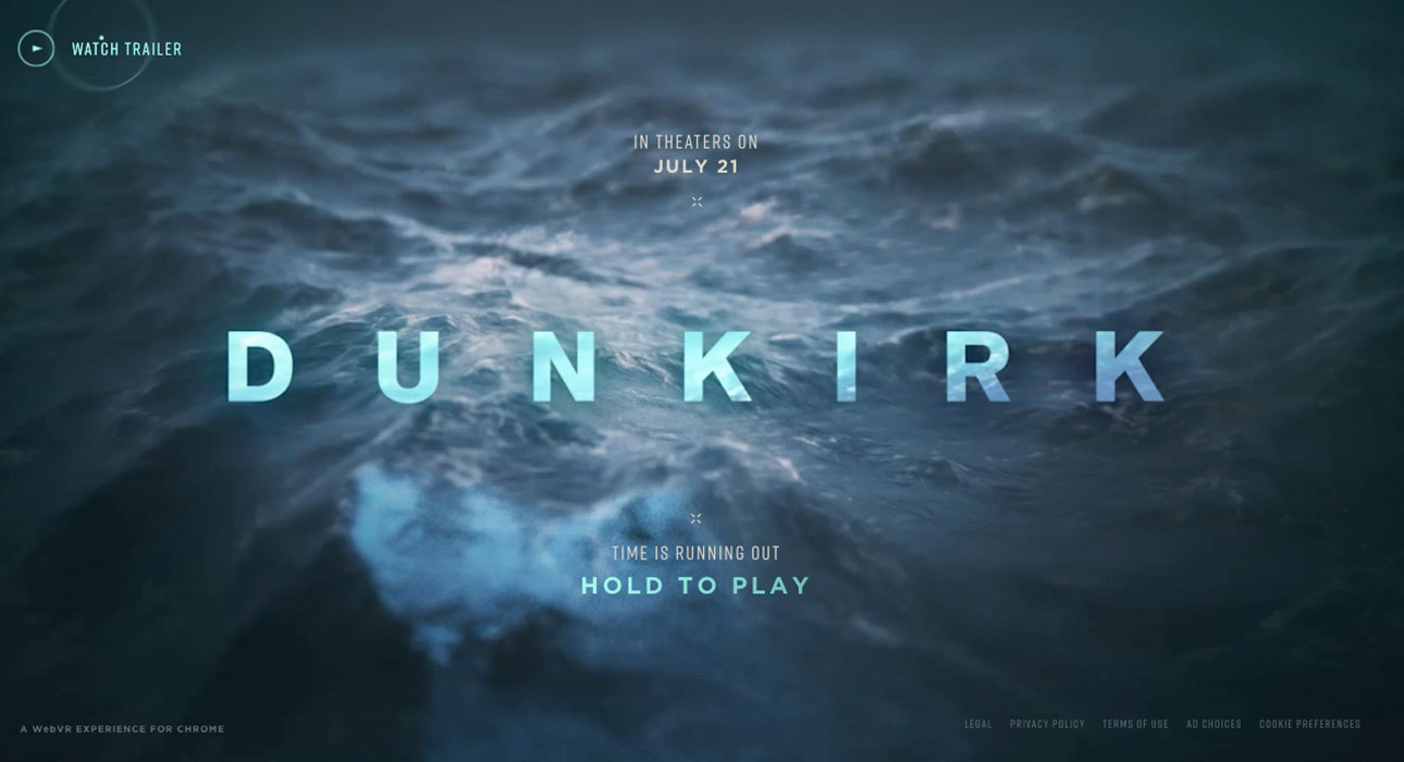 Dunkirk-WebVR-2-1 Website inspiration: where to look for the recent design trends