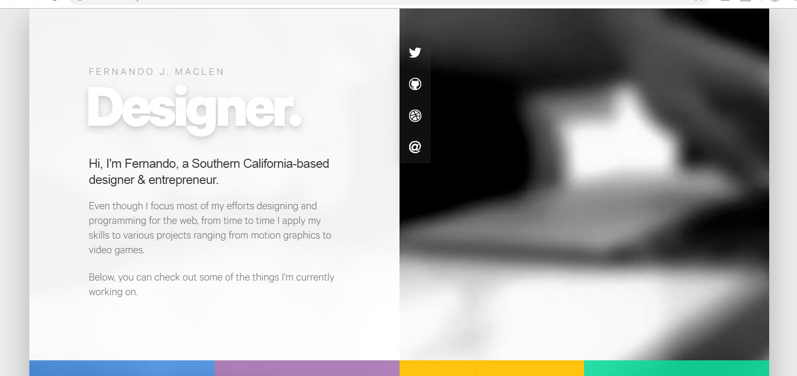 Fernando-Maclen Amazingly looking websites using a video background