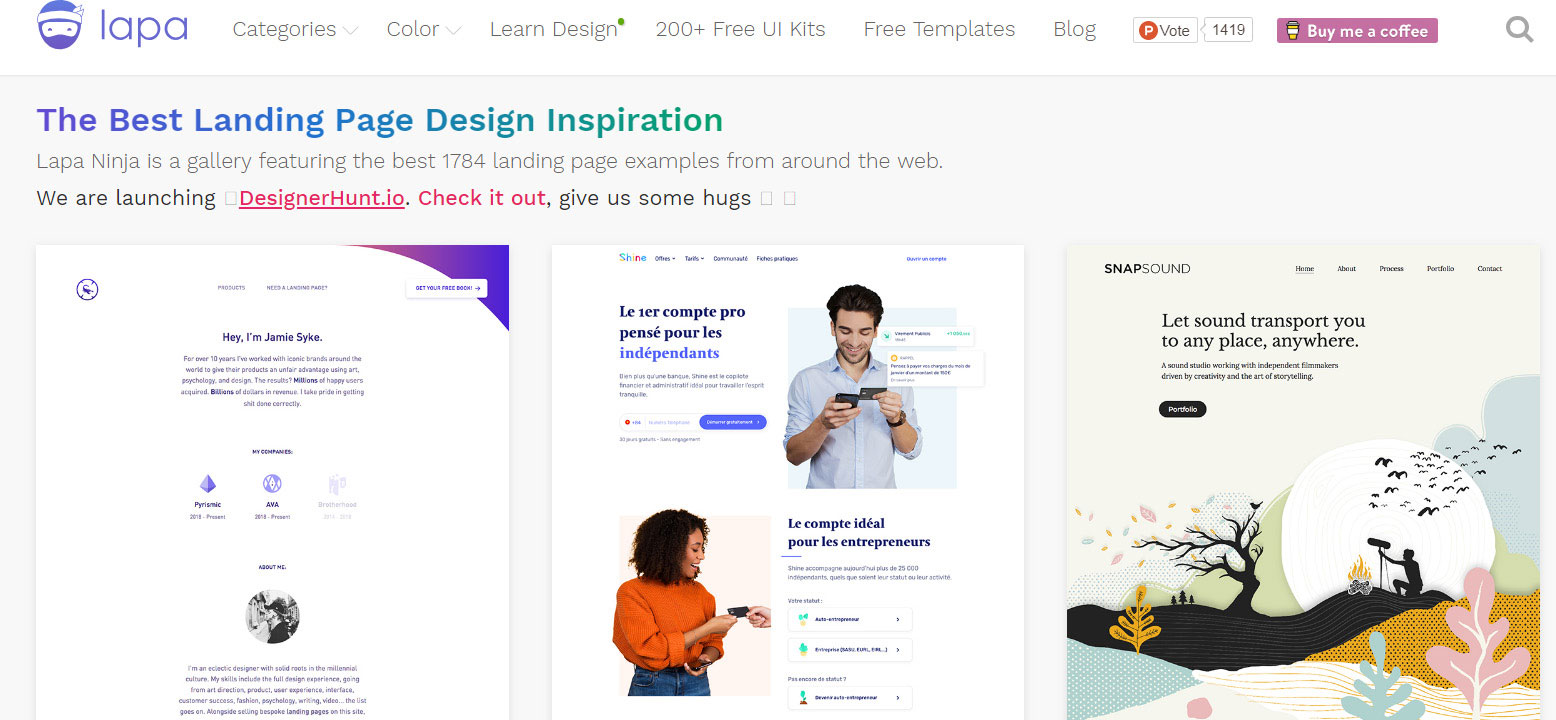 Lapa Website inspiration: where to look for the recent design trends