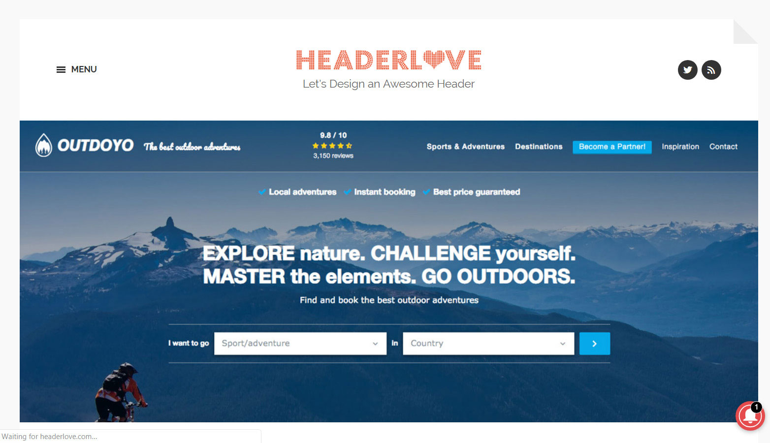 headerlove Website inspiration: where to look for the recent design trends