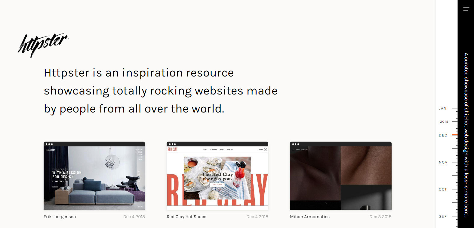 hypster Website inspiration: where to look for the recent design trends