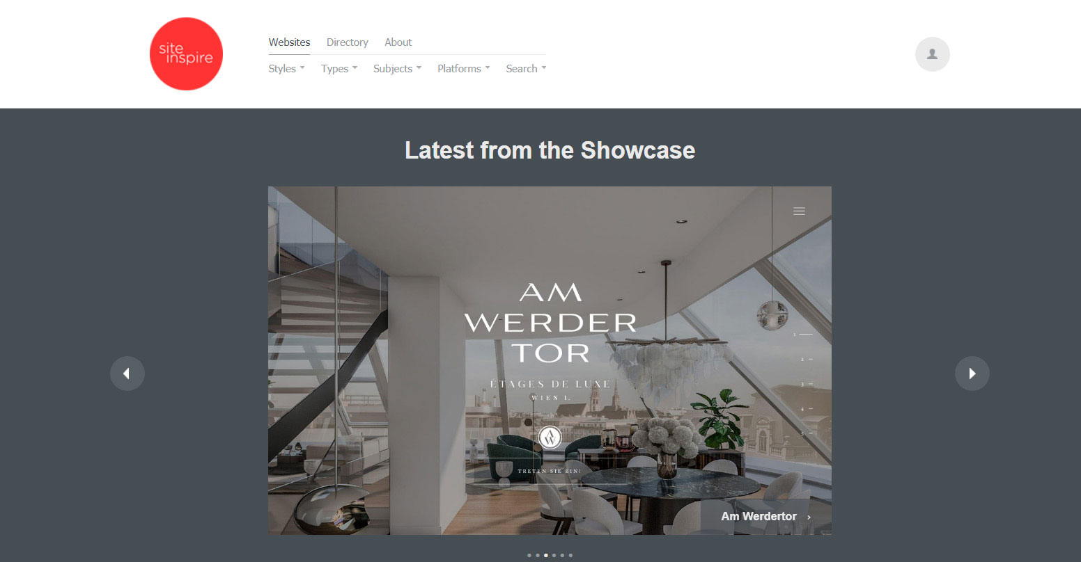 siteInspire Website inspiration: where to look for the recent design trends