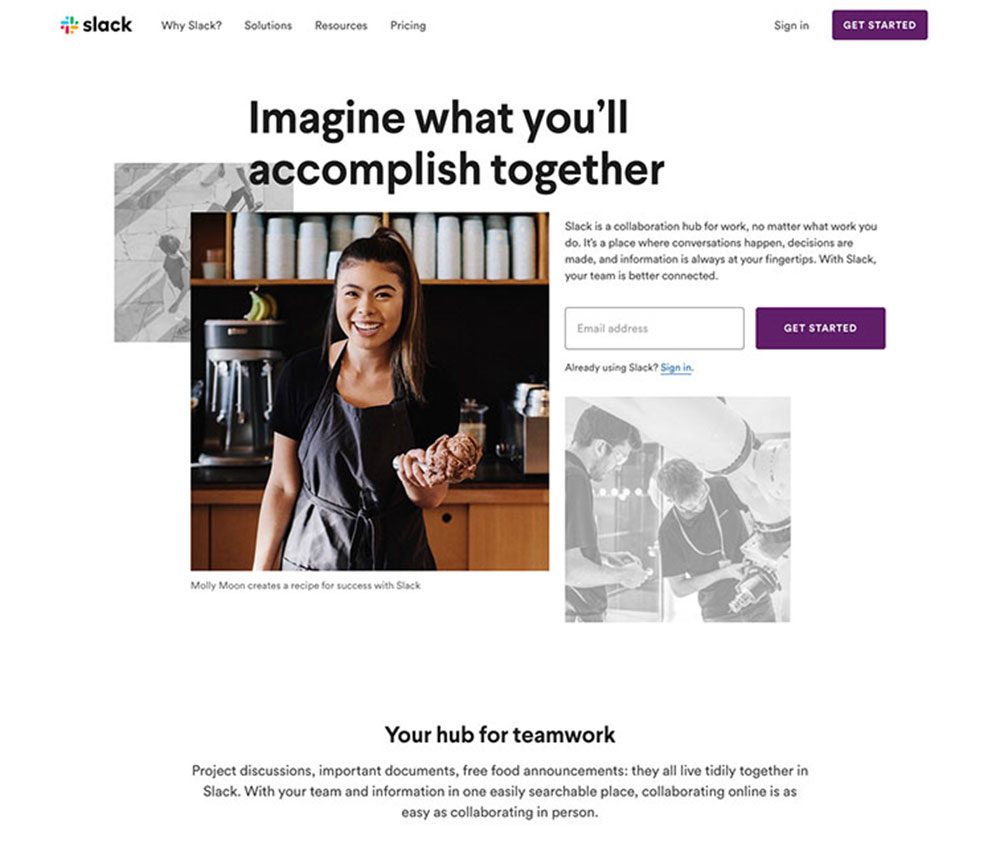 Well-structured-landing-page Great looking technology websites you should check out