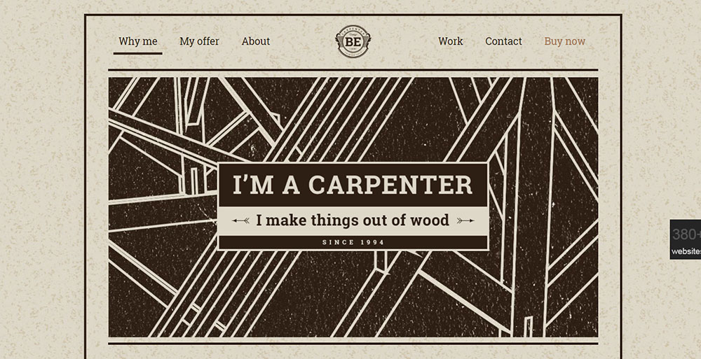 Becarpenter 26 Clean Website Design Examples