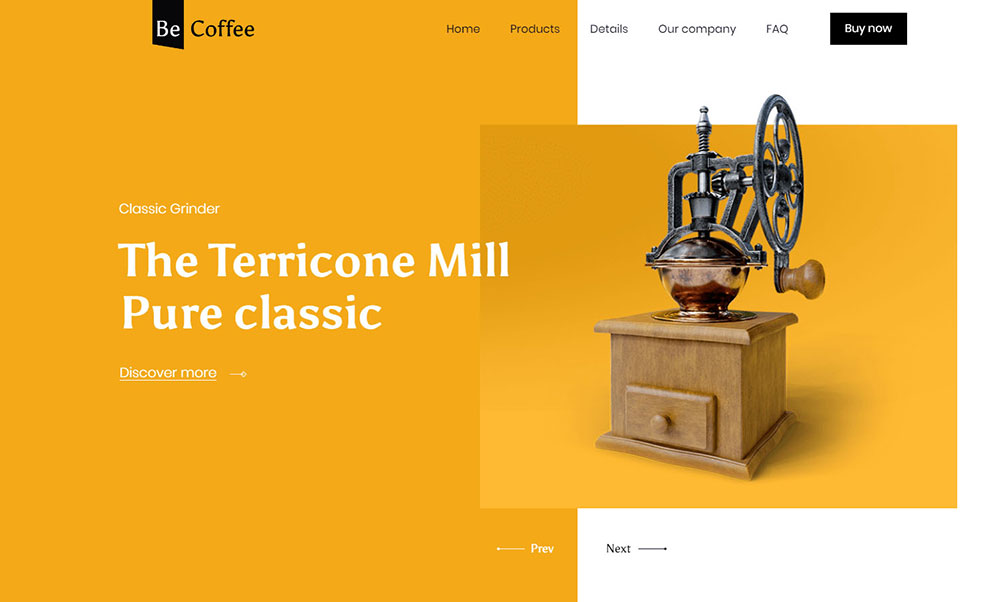 becoffee Minimalist website design: How not to overdo it