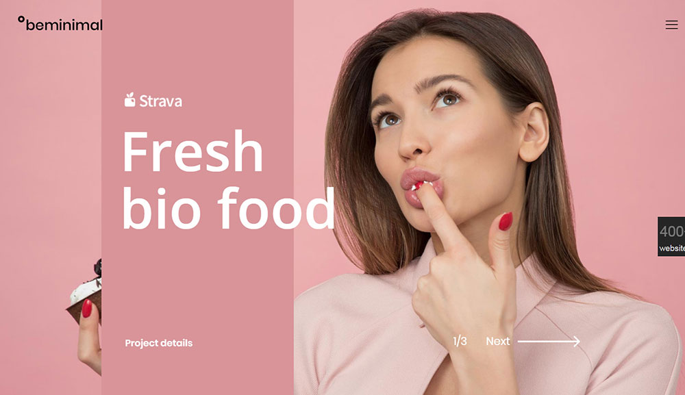 beminimal2 26 Clean Website Design Examples