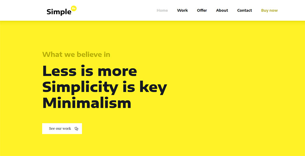 besimple Minimalist website design: How not to overdo it