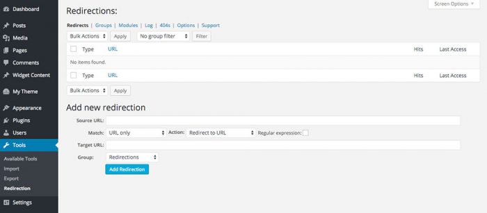 Redirect a WordPress page without a plugin