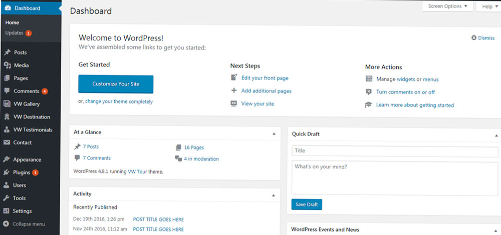 wordpress-dashboard-1 How to Reset WordPress Quickly and With No Drama