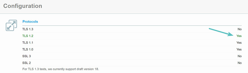 tls versions check