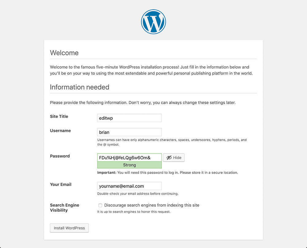 installl-wordpress-1 Wix to WordPress Migration: How to Do It with No Errors