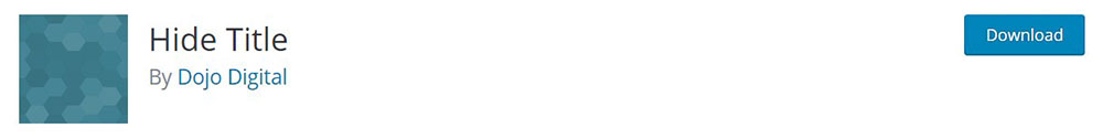 hide-title-plugin How to hide the page title in WordPress quickly
