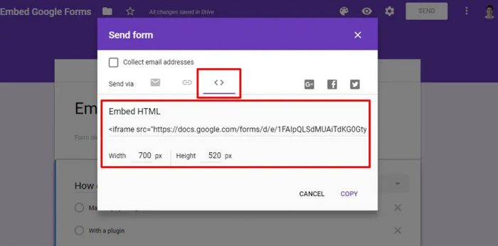 How to embed a Google form in WordPress