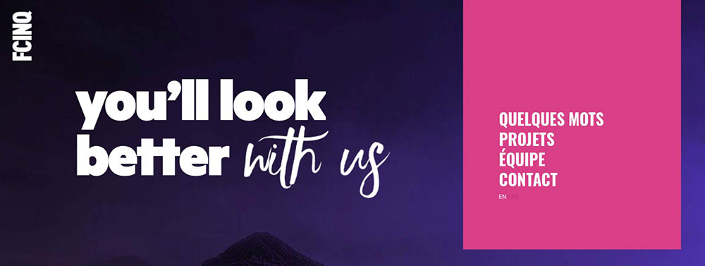 FCINQ The Best Agency Website Design Examples