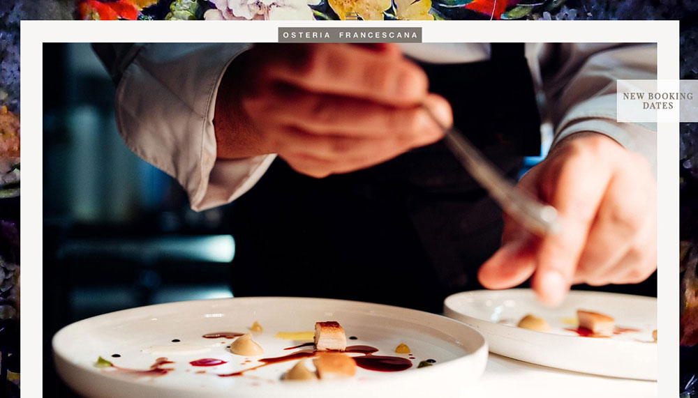 Osteria-Francescana The best restaurant websites with gorgeous web design