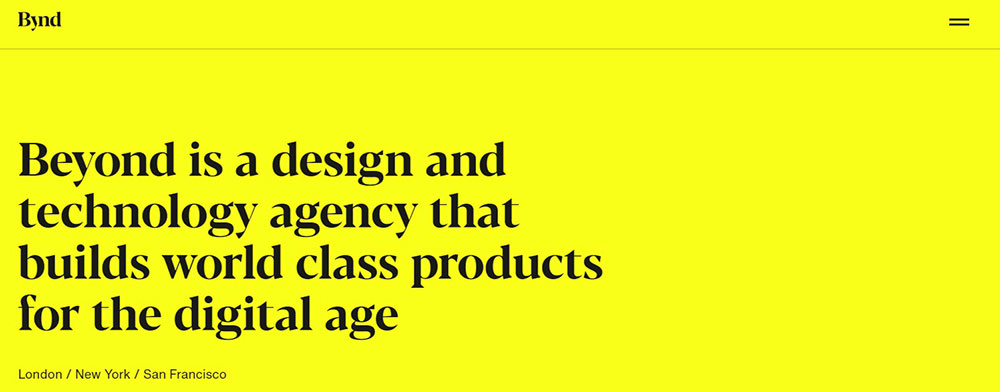 beyond The Best Agency Website Design Examples