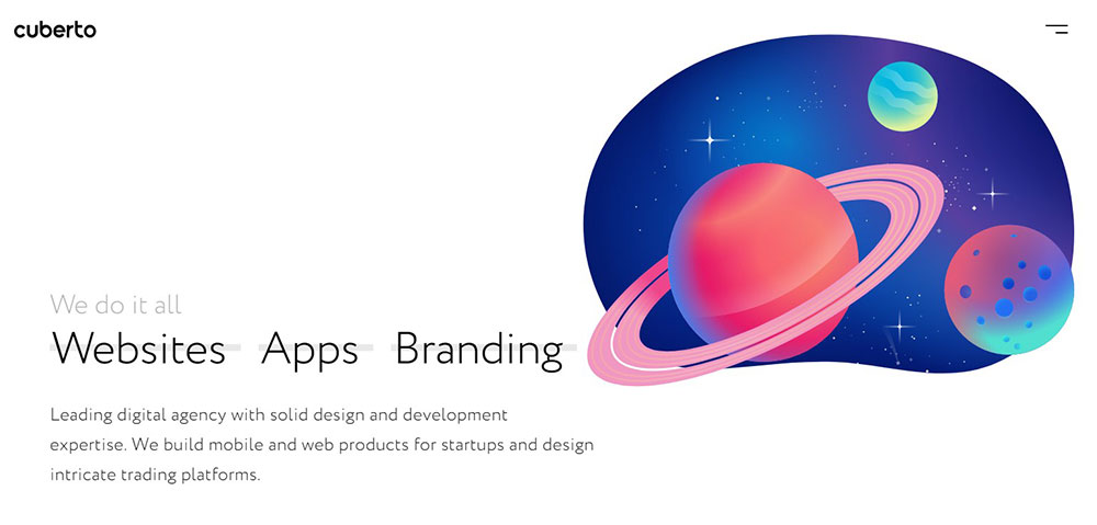 cuberto The Best Agency Website Design Examples
