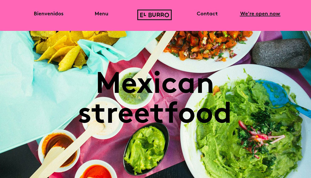 el-burro The best restaurant websites with gorgeous web design