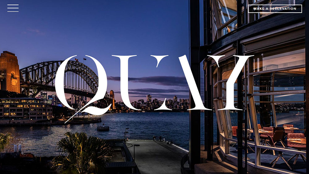 quay The best restaurant websites with gorgeous web design