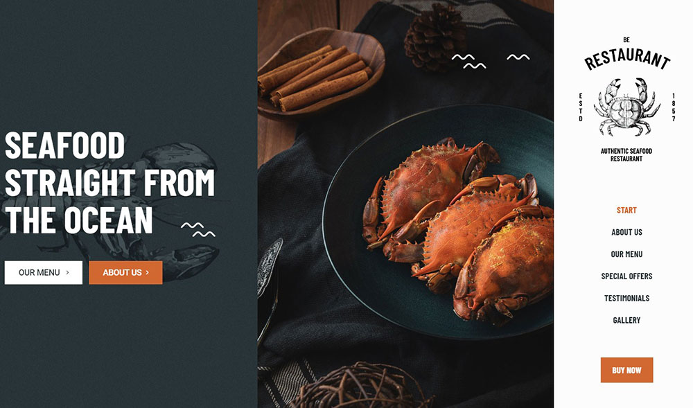restaurent5 The best restaurant websites with gorgeous web design