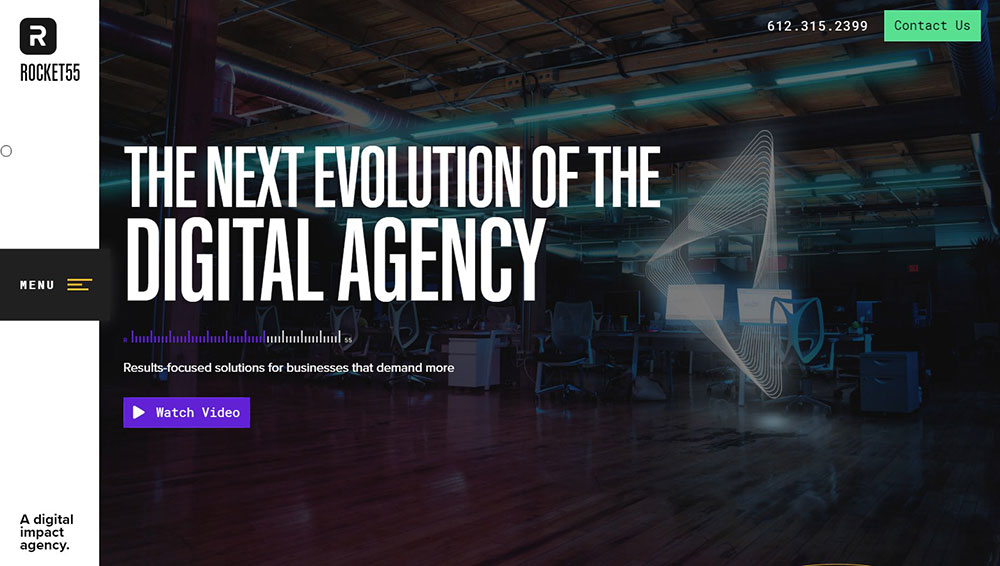 rocket55 The Best Agency Website Design Examples