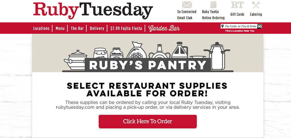 ruby-teuesday The best restaurant websites with gorgeous web design