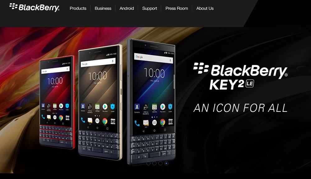 BlackBerry The coolest black website design examples you can find online