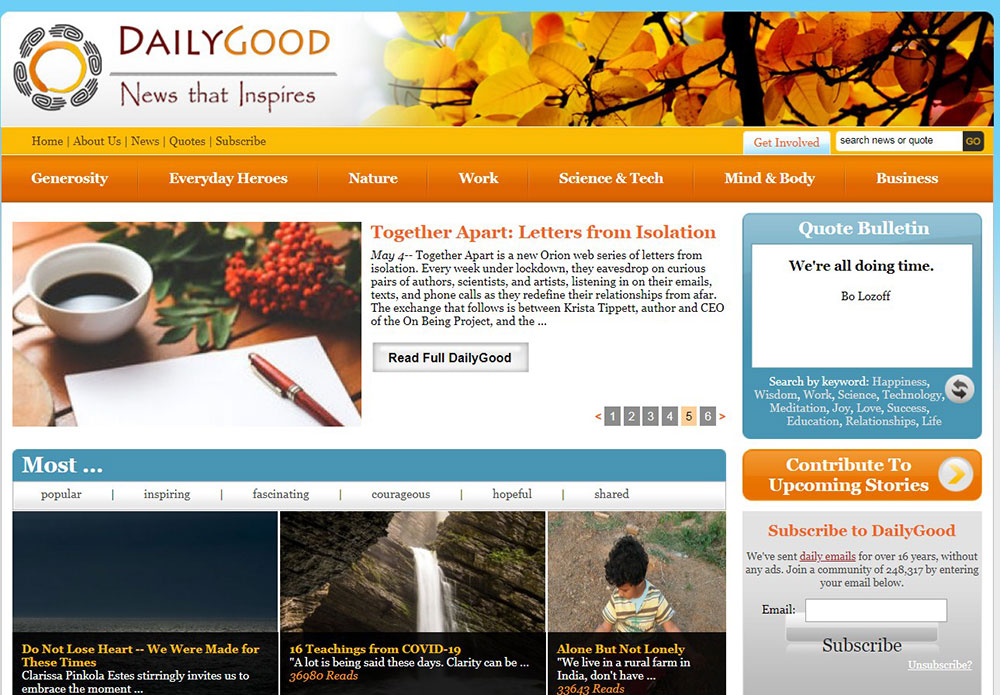 Daily-Good The best relaxing websites to calm you and relieve stress