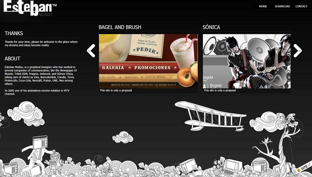 Esteban-Muñoz The coolest black website design examples you can find online