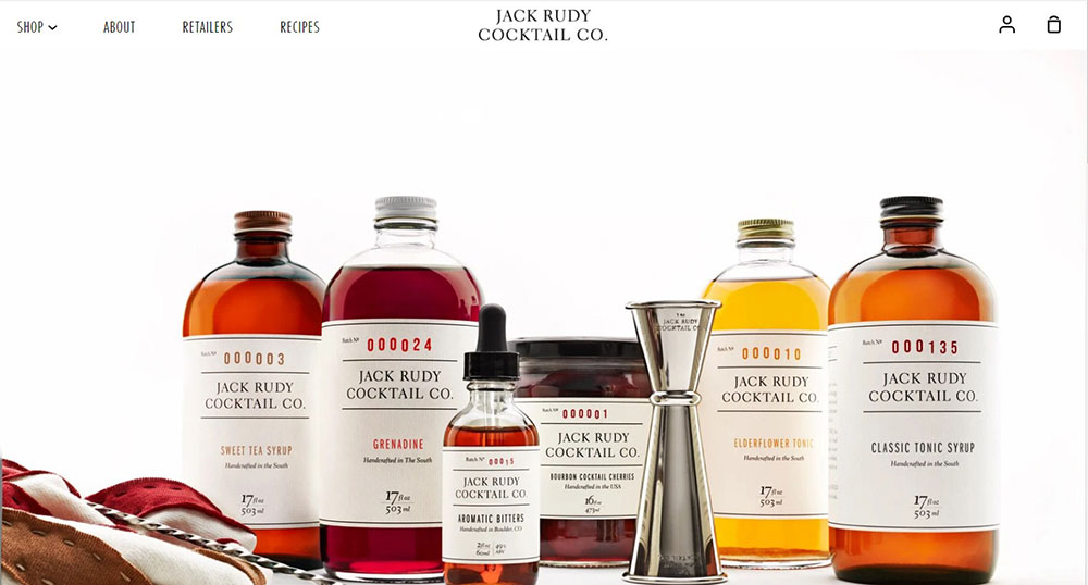 Jack-Rudy-Cocktail-Co WooCommerce websites that have amazing design and functionality