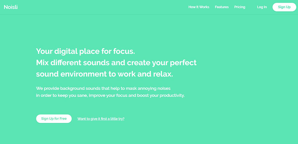 Noisli The best relaxing websites to calm you and relieve stress