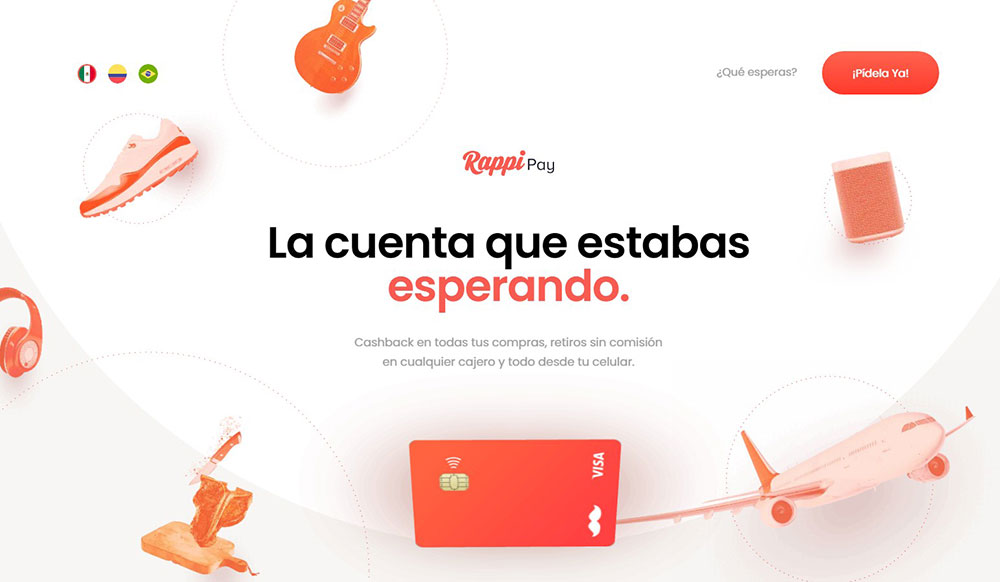 RappiPay Modern red websites with awesome color schemes