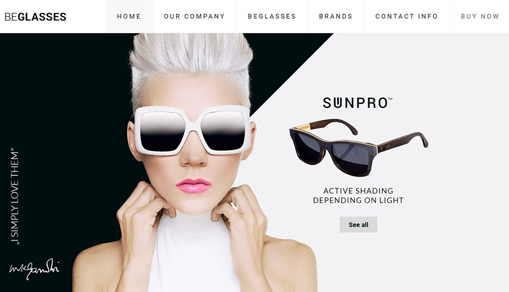 betheme-glasses WooCommerce websites that have amazing design and functionality