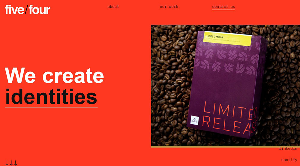 five-four Modern red websites with awesome color schemes