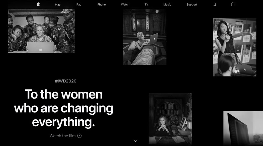 international-womens-day The coolest black website design examples you can find online