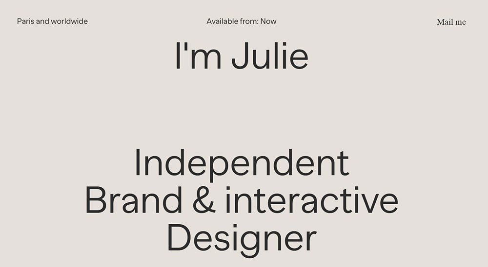 julie The coolest black website design examples you can find online