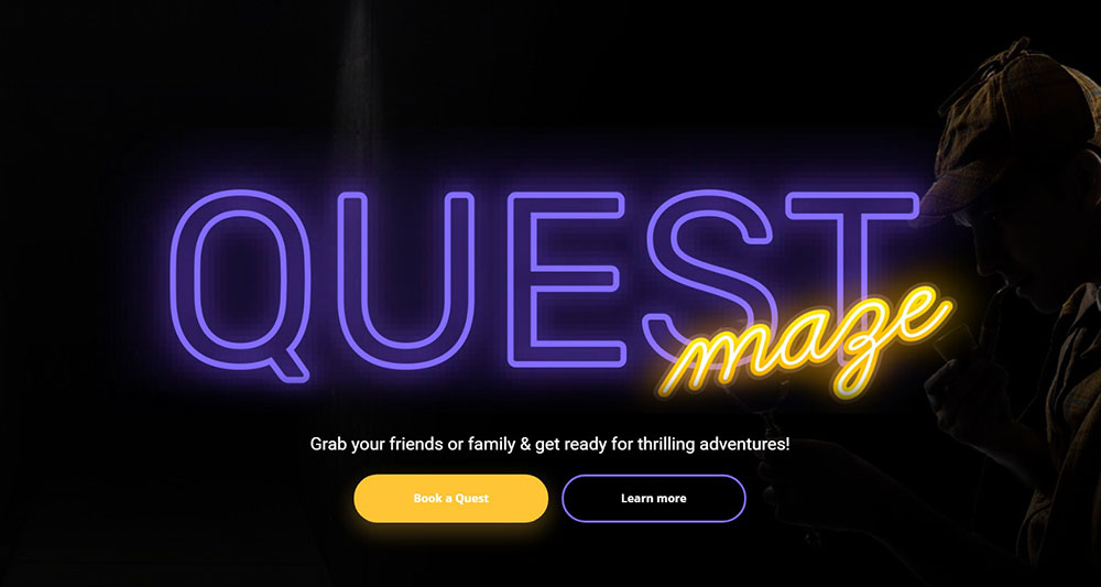 quest-maze The coolest black website design examples you can find online