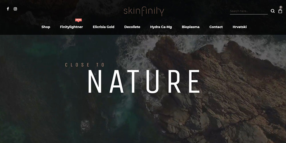 skinfinity The coolest black website design examples you can find online