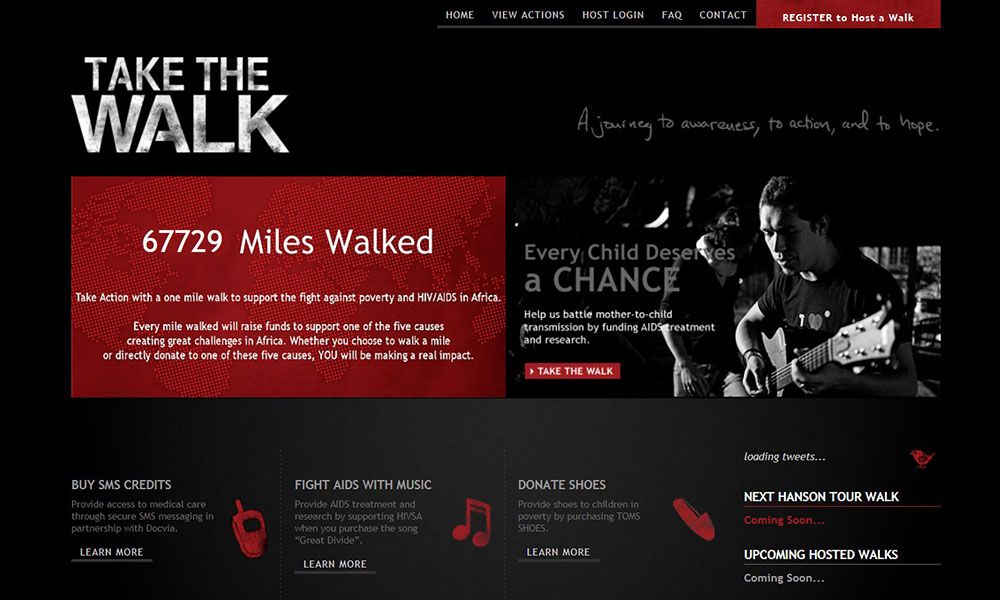 take-the-walk-1 The coolest black website design examples you can find online