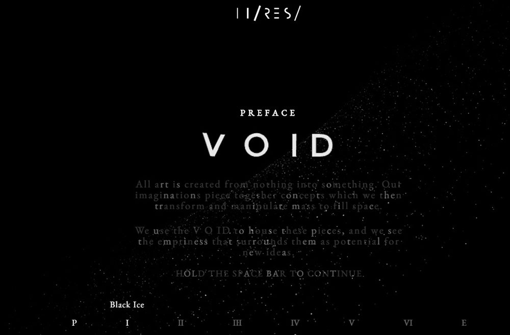 void The coolest black website design examples you can find online