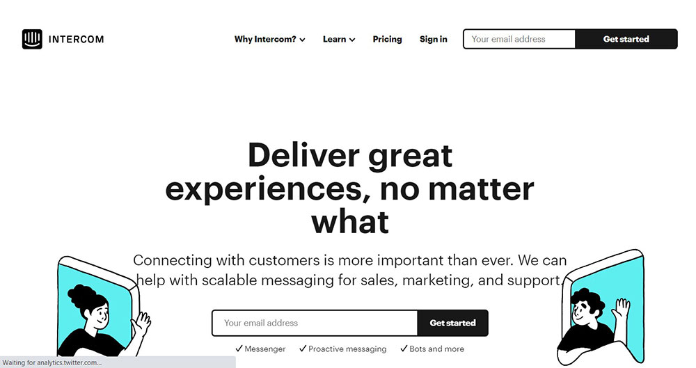 Intercom The Best Startup Websites That Impress With Their Design