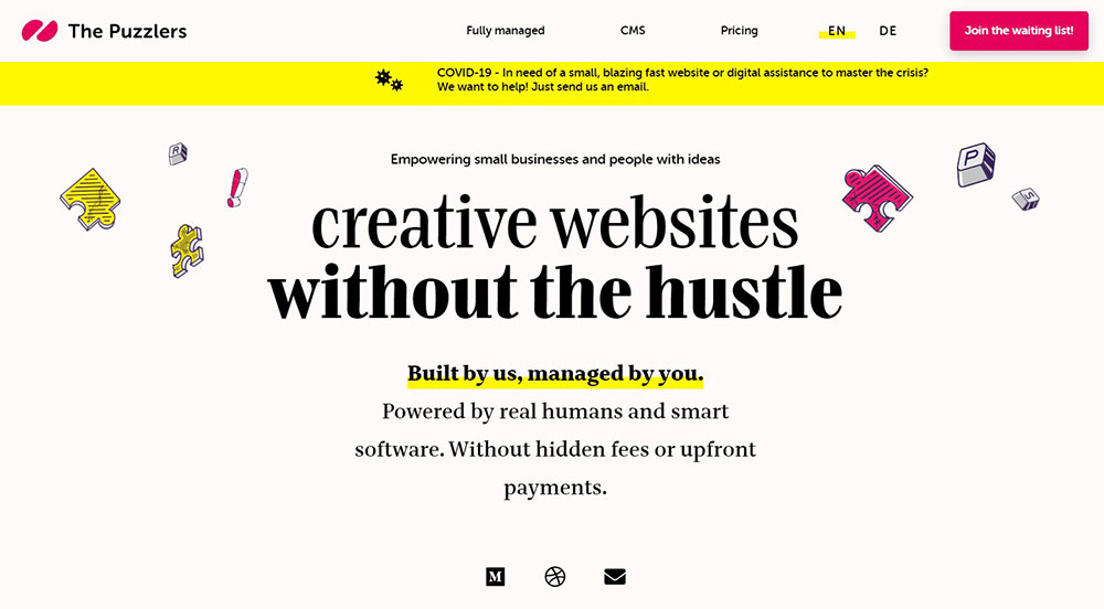 thepuzzlers The Best Startup Websites That Impress With Their Design