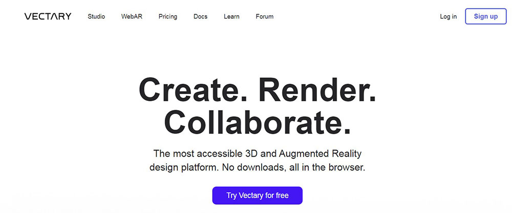vectary The Best Startup Websites That Impress With Their Design