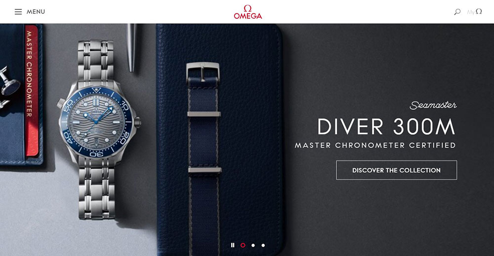 Omega-Watches Impressive Luxury Website Design Examples