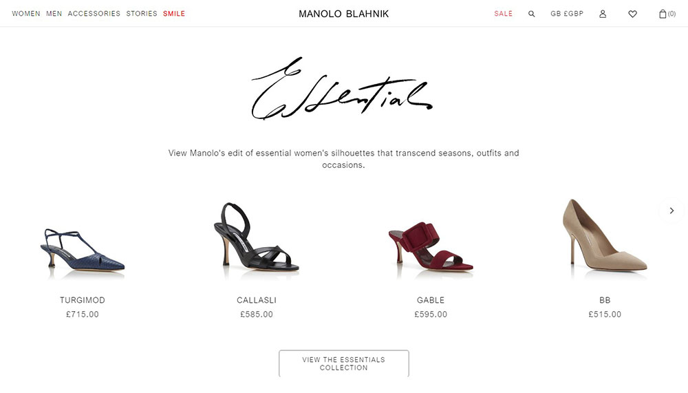 manolo-blahnik Impressive Luxury Website Design Examples