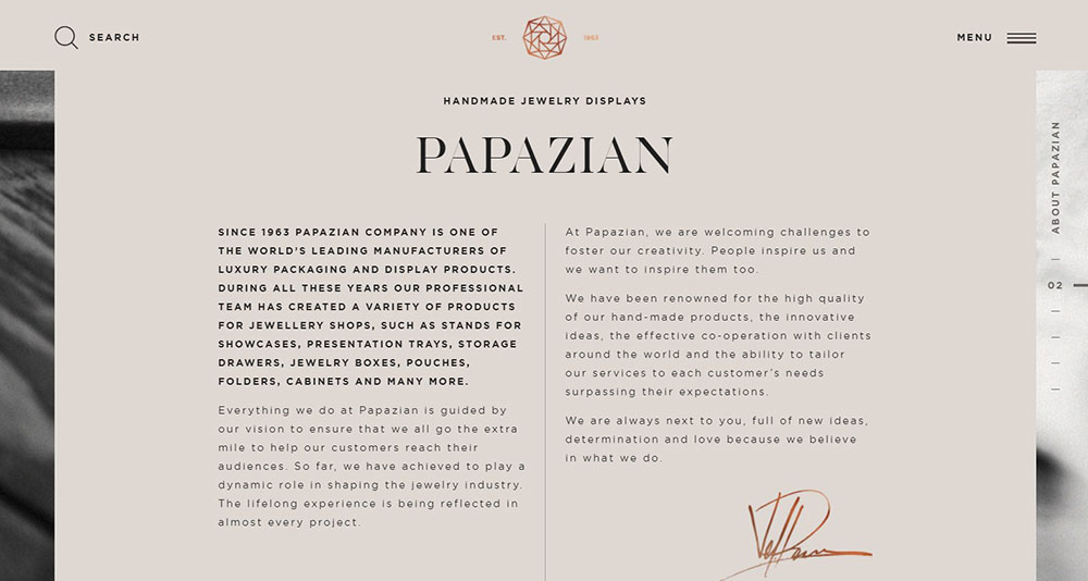 papazian Impressive Luxury Website Design Examples