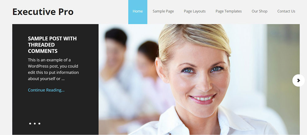 Executive-Pro Corporate Website Design Examples and WP Themes to Build Your Own