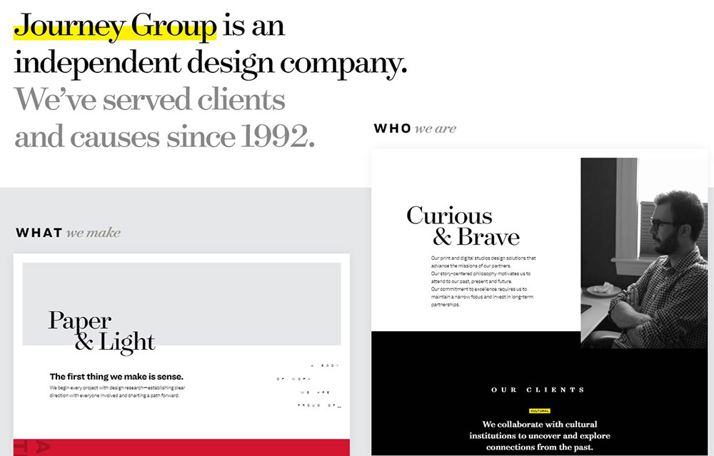 Journey-Group-Inc. Corporate Website Design Examples and WP Themes to Build Your Own
